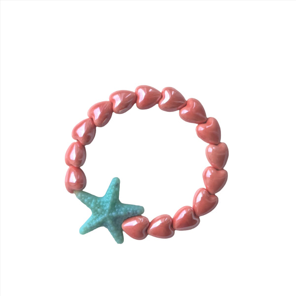 STARFISH STRETCH BRACELET LIGHT AQUA GREEN