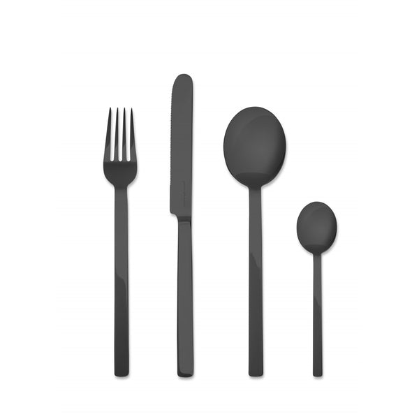 STILE BY PININFARINA BLACK CUTLERY SET 24