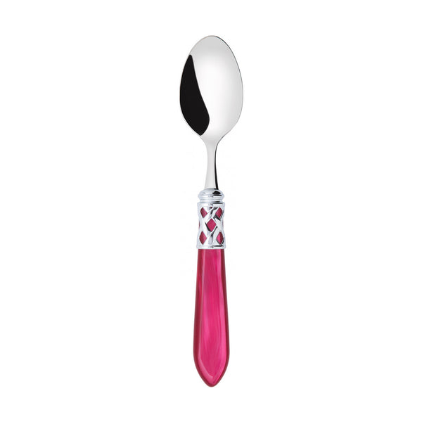 ALADDIN CHROME RING 6 DESSERT SPOONS RASPBERRY