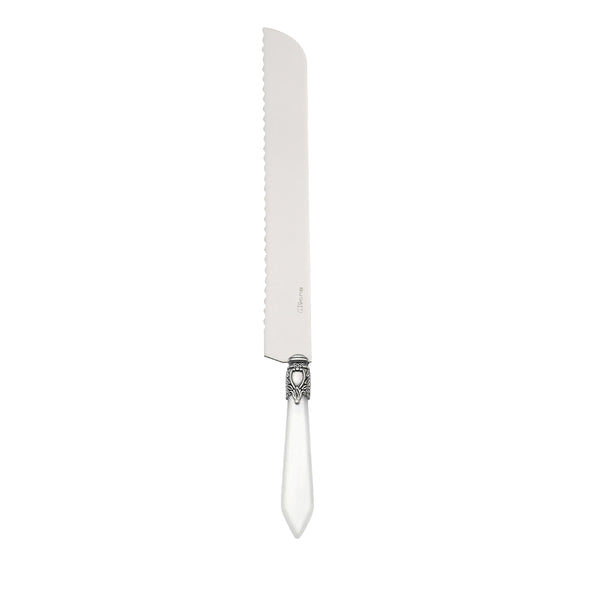 OXFORD OLD SILVER-PLATED RING BREAD KNIFE